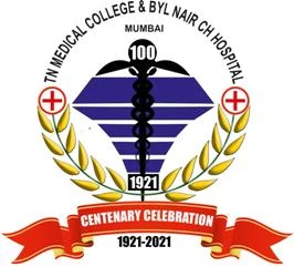Centenary celebration emblem of TN Medical College and BYL Nair Hospital, 1921 to 2021