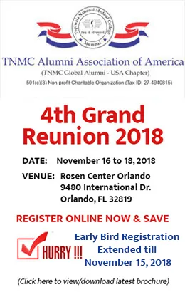 Flyer for the 4th TNMC Global Alumni Grand Reunion 2018 in Orlando
